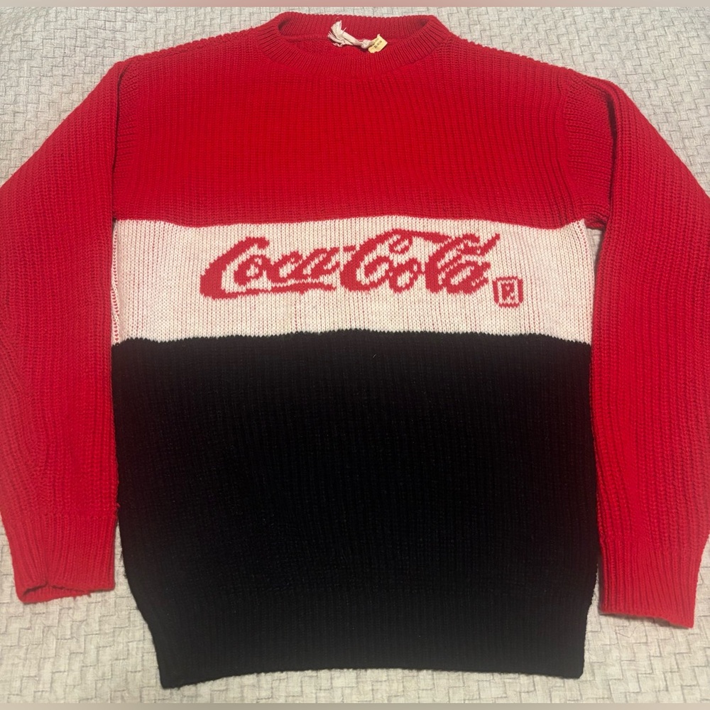 Vintage Coca-Cola Tricolor Sweater Size XL on Coca-Cola Tag